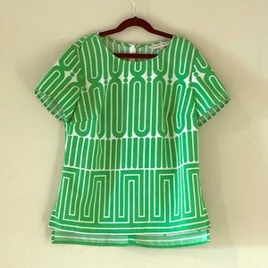 Trina Turk geometric short-sleeved top
